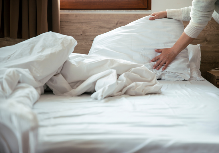 Boxspringbett beziehen
