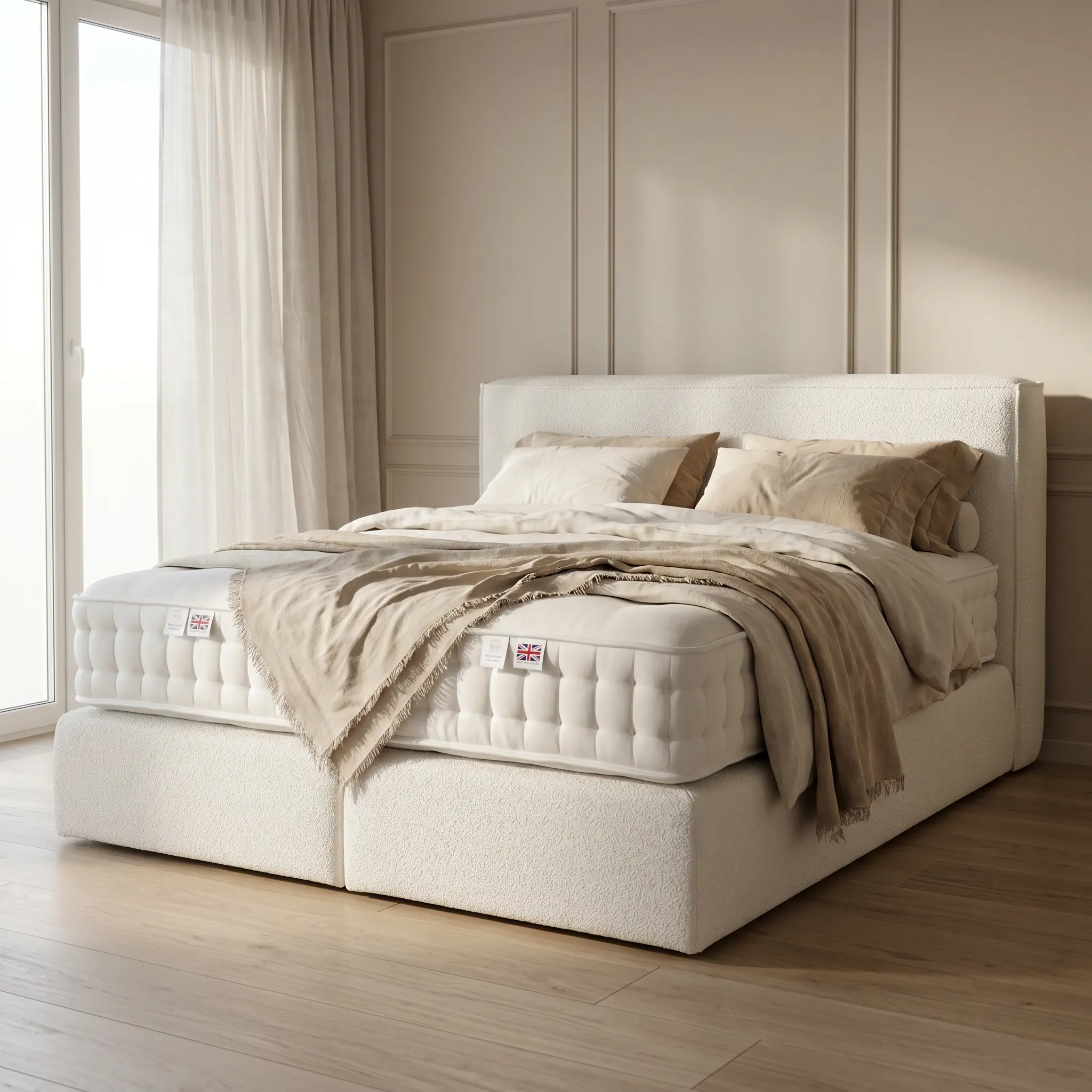 Boxspringbett Cube mit klarem Design